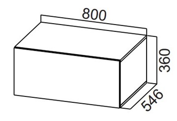 Шкаф кухонный настенный Стайл, ШГ800г/360 горизонтальный, МДФ в Миассе - предосмотр