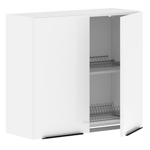 Навесной шкаф с посудосушителем IBIZA Белый MHSU 8072.1P (800х320х720) в Миассе