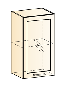 Шкаф навесной Яна L400 Н720 (1 дв. рам.) в Копейске - предосмотр
