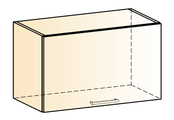 Навесной шкаф Яна L600 Н360 (1 дв. гл.) в Миассе - изображение