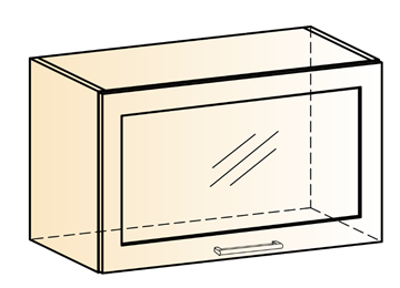 Шкаф навесной Яна L600 Н360 (1 дв. рам.) в Миассе