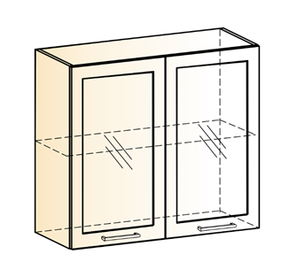Шкаф навесной Яна L800 Н720 (2 дв. рам.) в Магнитогорске