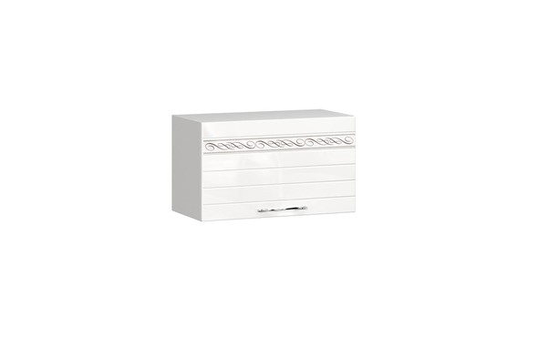 Шкаф кухонный для вытяжки Анастасия 600 002.021.000 белый глянец в Миассе - изображение