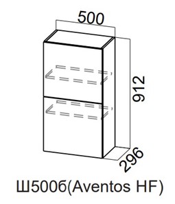 Кухонный шкаф Модерн New барный, Ш500б(Aventos HF)/912, МДФ в Миассе - предосмотр