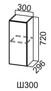 Кухонный шкаф Модерн New, Ш300/720, МДФ в Миассе
