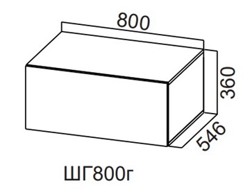 Распашной кухонный шкаф Модерн New, ШГ800г/360, МДФ в Златоусте