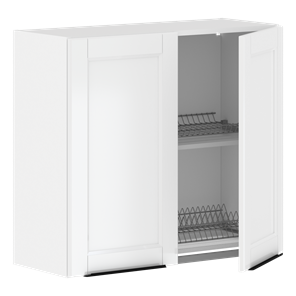 Кухонный шкаф навесной с посудосушителем SICILIA Белый MHSU 8072.1C (800х320х720) в Челябинске - предосмотр