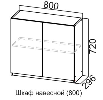 Кухонный шкаф Соната Ш800/720, дуб золотой, кромка черная в Челябинске - изображение