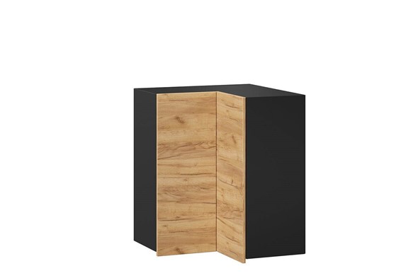 Шкаф кухонный угловой Шервуд, ЛД 281.500.000.042, дуб золотой/черный в Магнитогорске - изображение