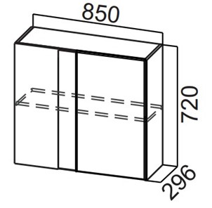 Кухонный угловой шкаф Стайл, Ш850у/720, МДФ в Копейске