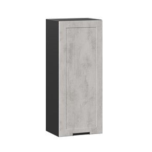 Навесной кухонный шкаф 400 высокий Джамис ЛД 296.420.000.067, Чёрный/Белый камень в Челябинске