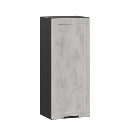 Навесной кухонный шкаф 400 высокий Джамис ЛД 296.420.000.067, Чёрный/Белый камень в Челябинске - изображение