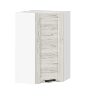 Кухонный навесной шкаф 600 угловой высокий Винченца ЛД 234.620.000.042, Белый/Дуб Крафт белый в Миассе