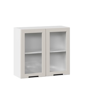 Навесной шкаф 800 со стеклом Джамис ЛД 296.360.000.107, Белый/Кашмир в Магнитогорске