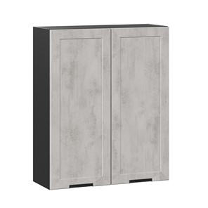 Кухонный шкаф 800 высокий Джамис ЛД 296.460.000.029, Чёрный/Белый камень в Челябинске