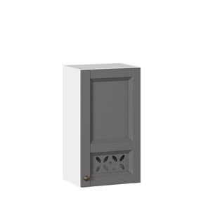 Кухонный навесной шкаф Амели-3 400 ЛД 299.320.000.023, Белый/Оникс серый в Магнитогорске