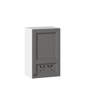 Кухонный навесной шкаф Амели-3 450 ЛД 299.330.000.027, Белый/Оникс серый в Магнитогорске