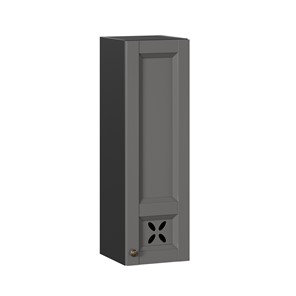 Навесной кухонный шкаф Амели-3 высокий 300 ЛД 299.410.000.038, Черный/Оникс серый в Магнитогорске