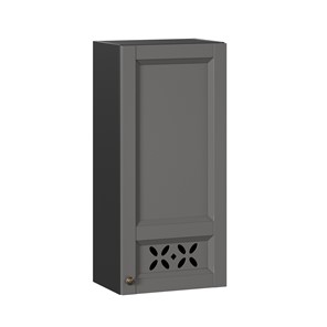 Кухонный навесной шкаф Амели-3 высокий 400 ЛД 299.420.000.041, Черный/Оникс серый в Магнитогорске