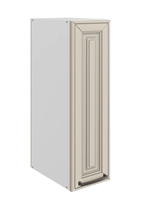 Кухонный шкаф Атланта L200 H720 (1 дв. гл.) эмаль (белый/сливки патина платина) в Челябинске - предосмотр