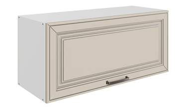 Кухонный шкаф Атланта L800 Н360 (1 дв. гл.) эмаль (белый/сливки патина платина) в Челябинске - предосмотр
