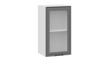 Шкаф кухонный Белладжио 1В4С (Белый, Софт графит) в Миассе