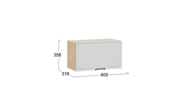 Шкаф на кухню Белладжио 1В6Г (Дуб Крафт золотой, Фон белый) в Миассе - изображение 2
