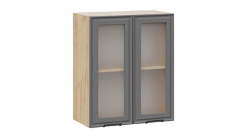 Навесной кухонный шкаф Белладжио 1В6С (Дуб Крафт золотой, Софт графит) в Миассе - предосмотр