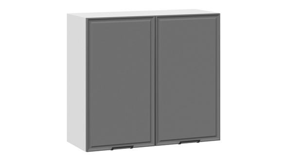 Шкаф кухонный Белладжио 1В8 (Белый, Софт графит) в Миассе - изображение