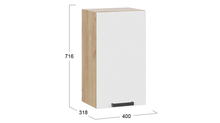 Кухонный шкаф Детройт 1В4 (Дуб крафт золотой/Белый глянец) в Миассе - изображение 2