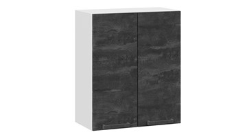 Навесной кухонный шкаф Детройт 1В6 (Белый/Угольный Камень) в Златоусте