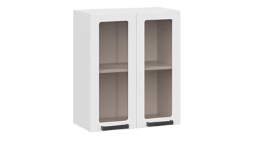 Кухонный шкаф Детройт исп. 2 1В6С (Белый/Белый глянец) в Миассе