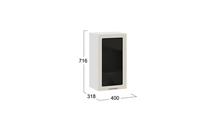 Настенный шкаф Габриэлла 1В4С (Белый/Крем) в Миассе - изображение 2
