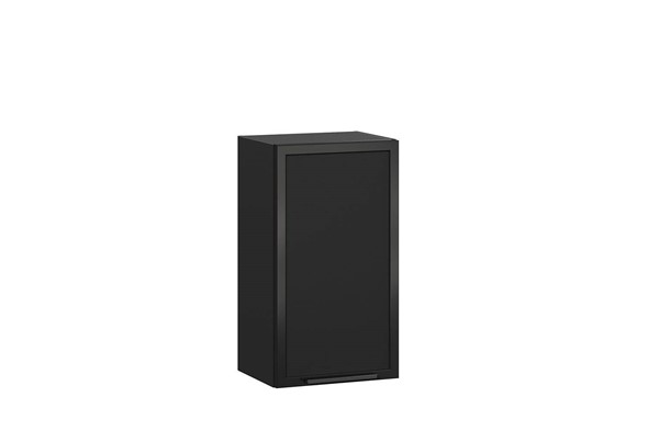 Шкаф на кухню Герда 400 со вставкой 279.320.000.090 (Чёрный/Чёрный) в Магнитогорске - изображение