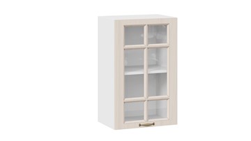 Навесной кухонный шкаф Лина 1В45С (Белый/Крем) в Миассе