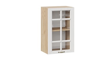 Кухонный навесной шкаф Лина 1В45С (Дуб Крафт Золотой/Белый) в Миассе