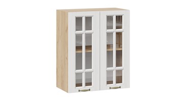 Навесной кухонный шкаф Лина 1В6С (Дуб Крафт Золотой/Белый) в Миассе