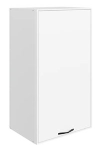 Кухонный навесной шкаф Монако L450 Н900 (1 дв. гл.), белый/милк матовый в Миассе