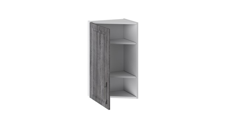 Навесной шкаф Прованс (Белый глянец/Санторини темный) торцевой ВТ_72-40(45)_1ДР в Миассе - изображение 1