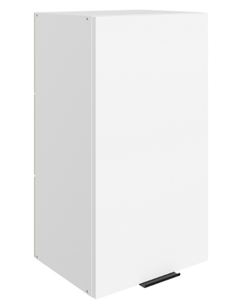 Настенный шкаф Стоун L400 Н720 (1 дв. гл.) (белый/джелато софттач) в Челябинске - изображение