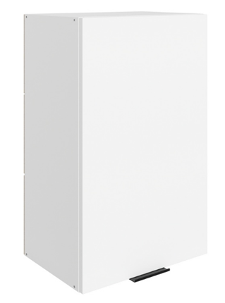 Кухонный навесной шкаф Стоун L450 Н720 (1 дв. гл.) (белый/джелато софттач) в Челябинске - изображение
