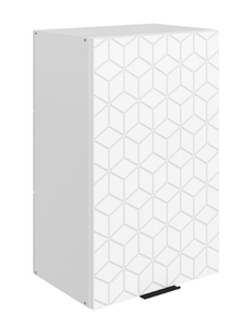 Шкаф кухонный Стоун L450 Н720 (1 дв. гл.) с фрезировкой (белый/джелато софттач) в Челябинске