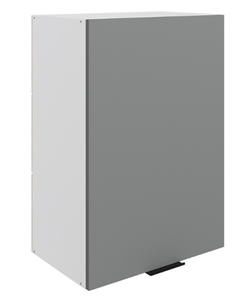 Шкаф настенный Стоун L500 Н720 (1 дв. гл.) (белый/оникс софттач) в Челябинске - предосмотр