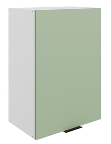 Кухонный навесной шкаф Стоун L500 Н720 (1 дв. гл.) (белый/полынь софттач) в Челябинске