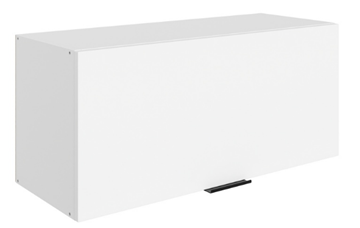 Кухонный шкаф Стоун L800 Н360 (1 дв. гл.) (белый/джелато софттач) в Миассе
