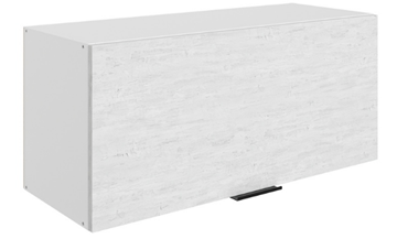 Шкаф настенный Стоун L800 Н360 (1 дв. гл.) (белый/белая скала) в Миассе