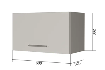 Шкаф навесной В360, МДФ Океания/Антрацит в Копейске