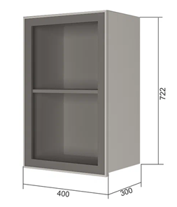 Кухонный шкаф В7 40, Стекло/Антрацит в Копейске