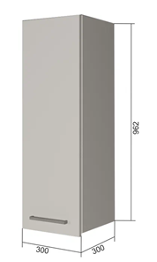 Навесной кухонный шкаф В9 30, Бетон пайн/Антрацит в Копейске