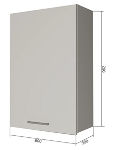Кухонный навесной шкаф В9 60, МДФ Розовый шагрень/Белый в Магнитогорске